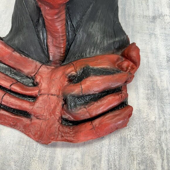 2007 Take One Full Face Horror Scary Red Skull Halloween Mask Costume - Picture 5 of 12